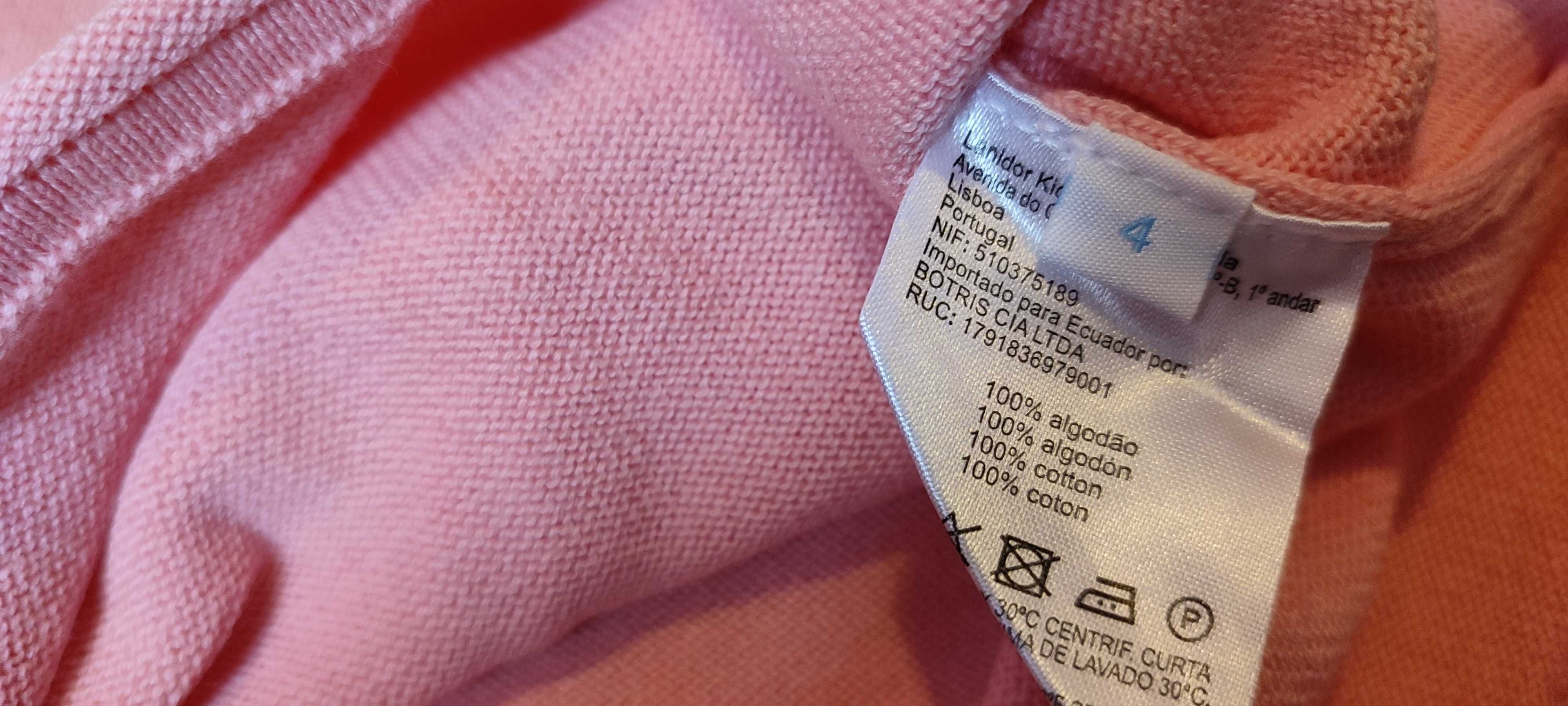 Camisola Rosa Gelado Lanidor - Tamanho 4 - 3 €