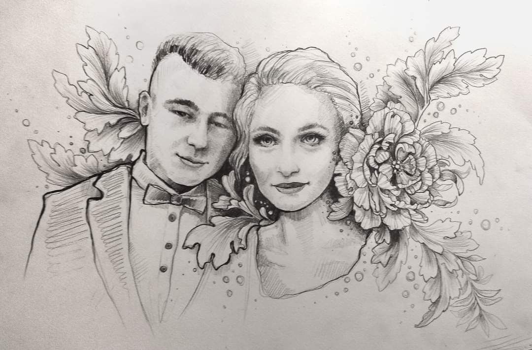 Portrety ołówek na papierze