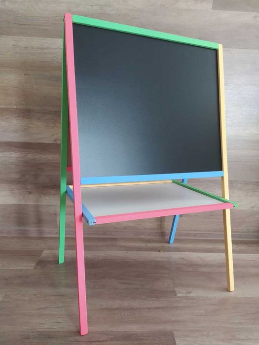 Мольберт дитячий магнітний двосторонній дерево,дошка для малювання 3в1