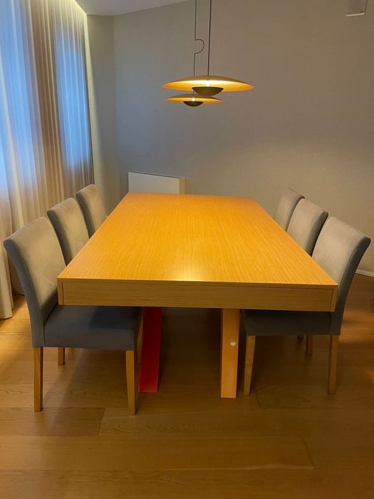 Conjunto Mesa de Jantar (Com Prolongador) + 6 Cadeiras