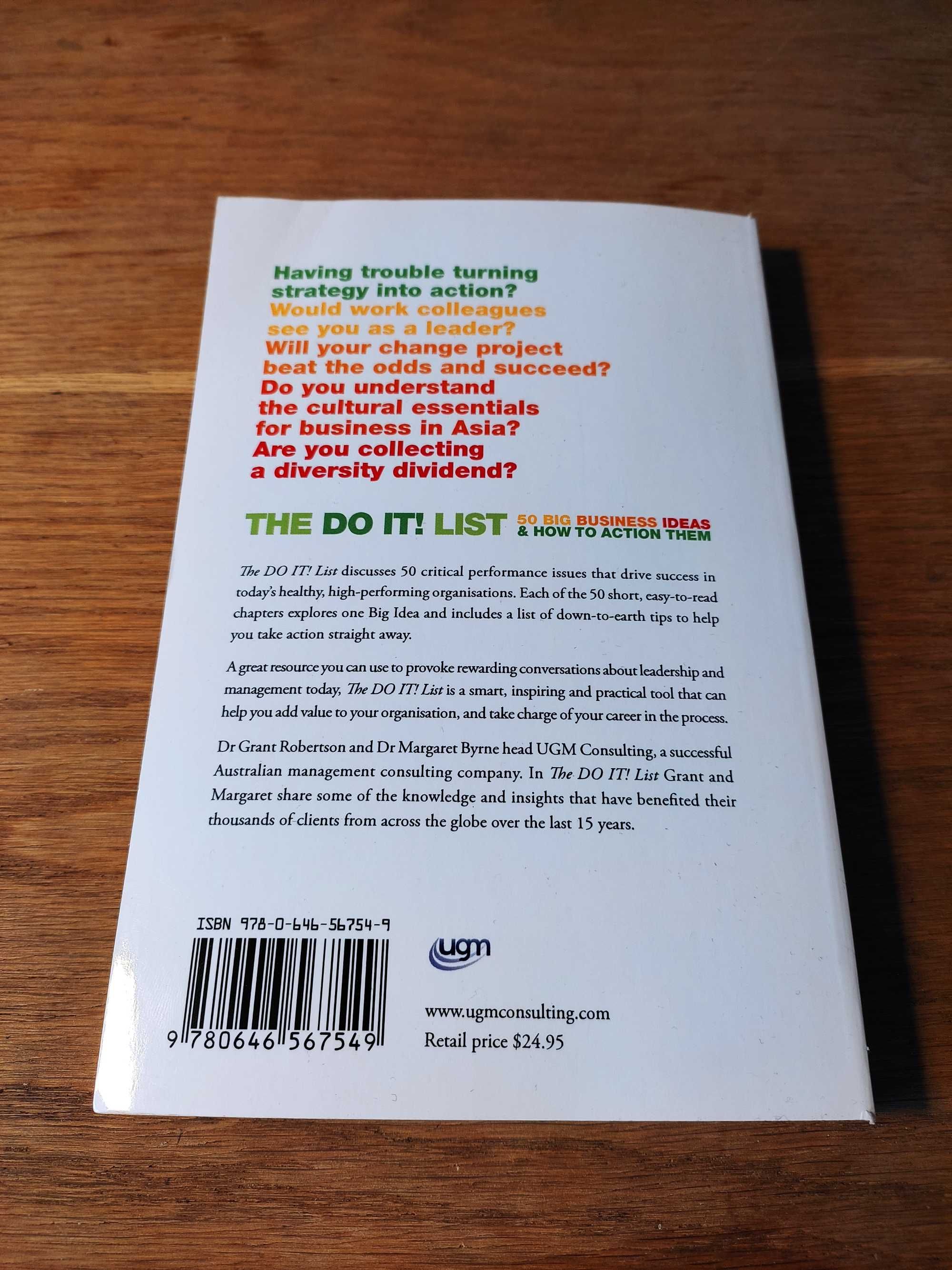 Książka: The do it list' 50 big business ideas- dr Robertson & Byrne