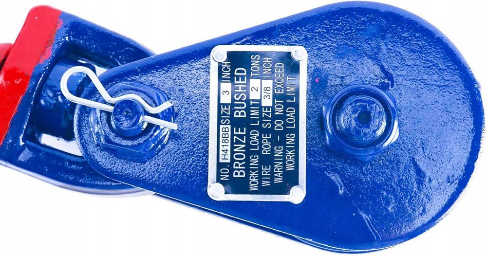 2-tonowe koło linowe z hakiem do wciągarki linowej