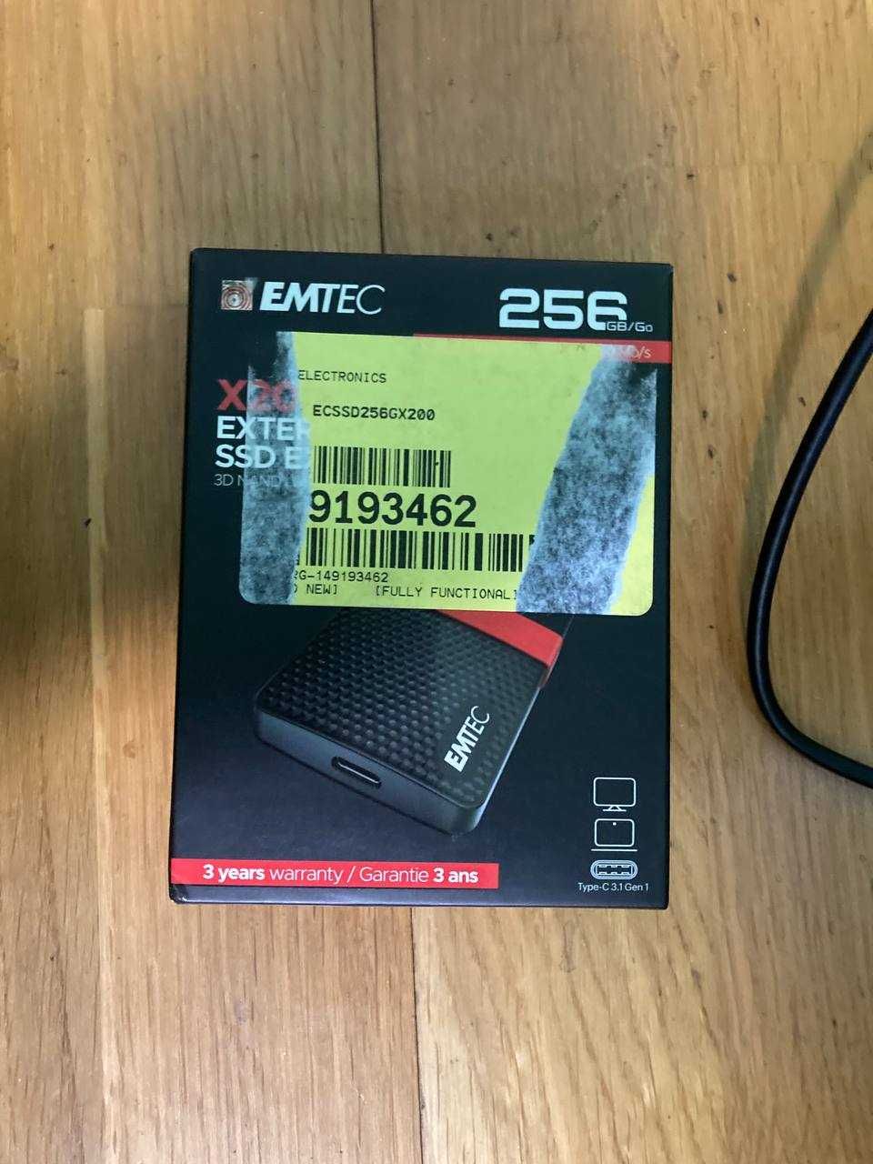 SSD накопичувач Emtec Portable X200 256 GB.  SSD. 256GB