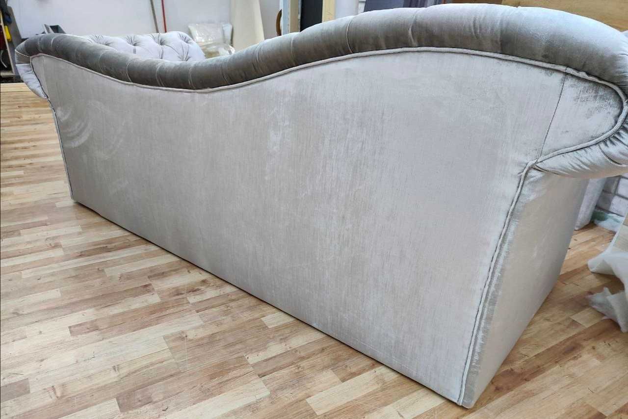 Sofa 250 delfin glamour chesterfield krysztalki