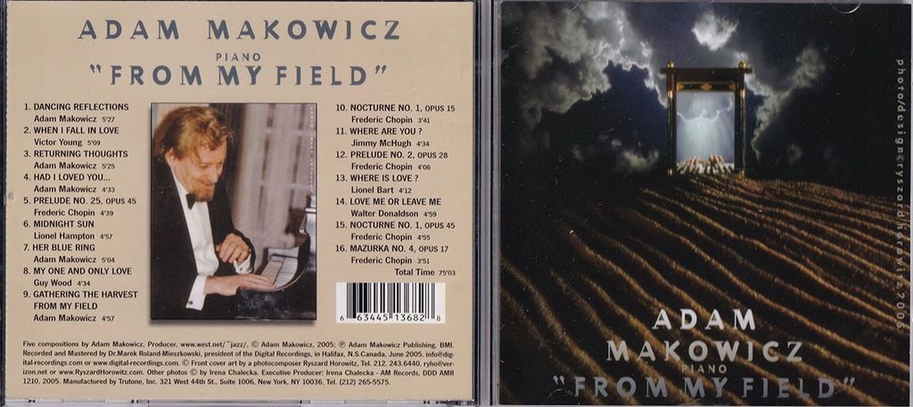 Adam Makowicz - Piano - From My Field - USA - CD