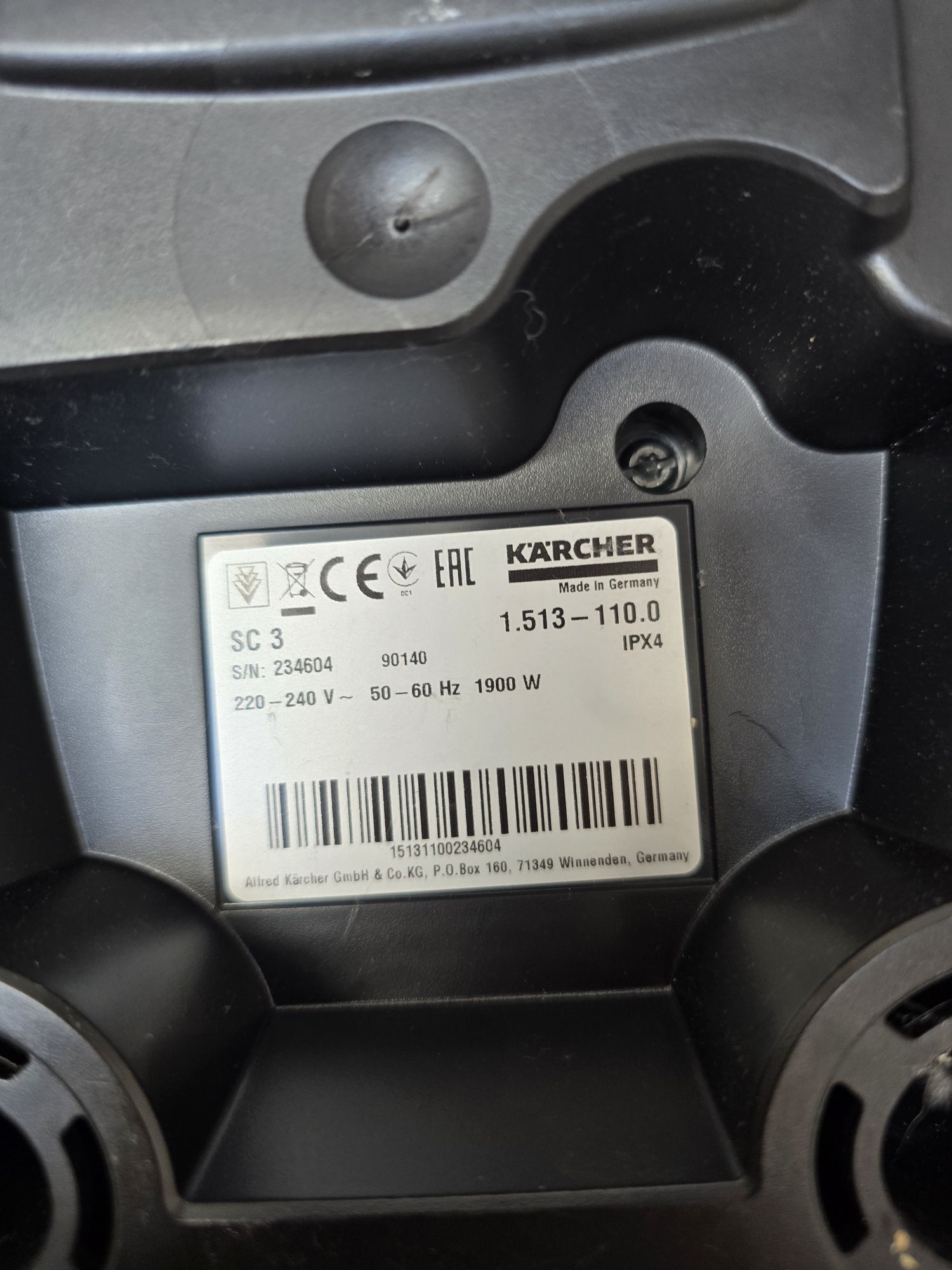 Parownica Karcher SC3 Easyfix 1900 W stan bardzo dobry