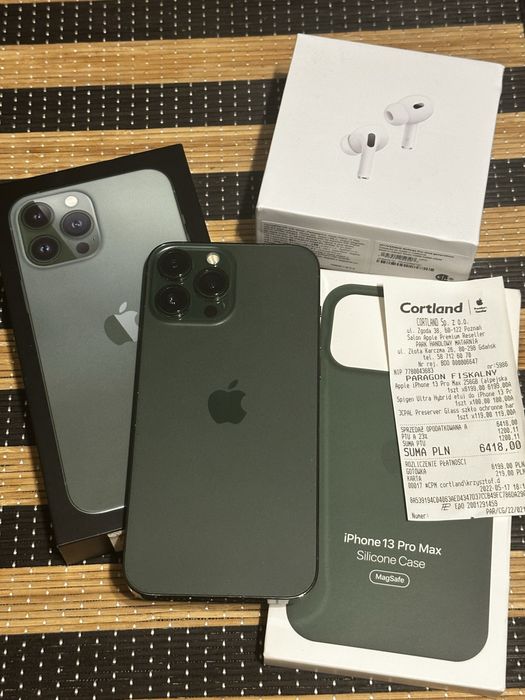 Iphone 13 pro max 256gb + airpods pro 2 + 3 case