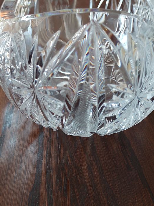Piękna miska łódka kryształowa