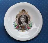 Pratinho, porcelana fina Jubileu prata da Rainha Elizabeth II