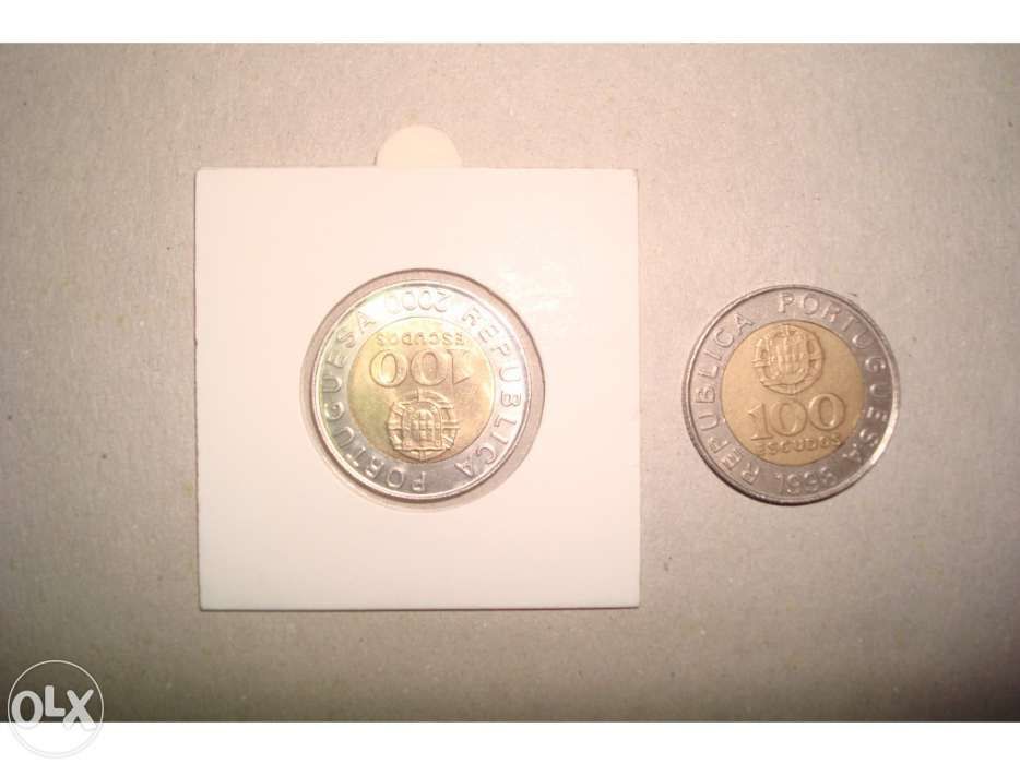 2 Moedas 100$00 usadas