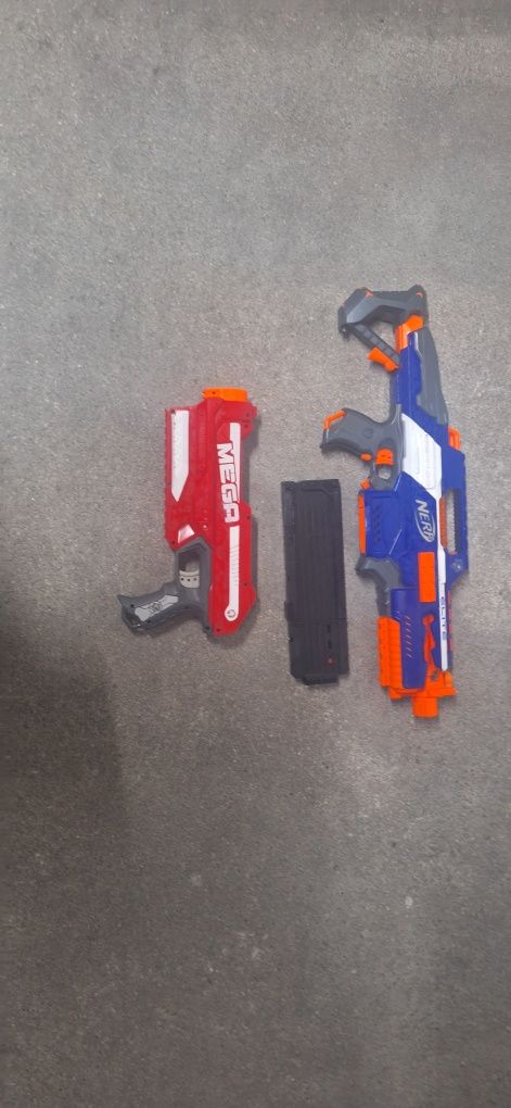 nerf rapidstrike cs-18/nerf mega como novas (sem balas)