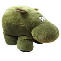 Pluszowy zielony hipopotam