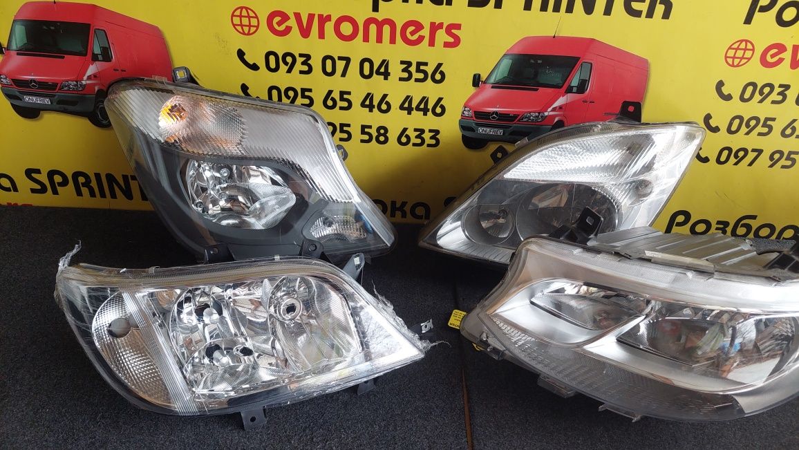 Фары Mercedes Sprinter W903 cdi W906 рестайл дорестайл W907 от2000года