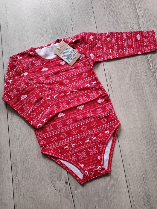 Świąteczne body dla niemowlaka 86