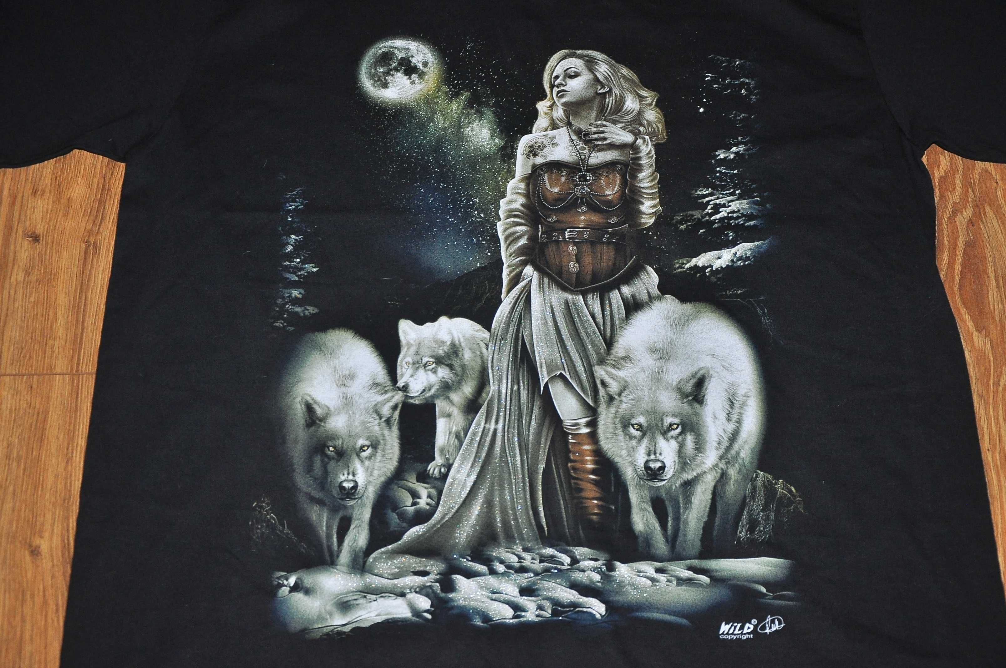 Wilk,Wilki,Kobieta,Wadera - koszulka XXL WILD Nowa Gotyk,Metal