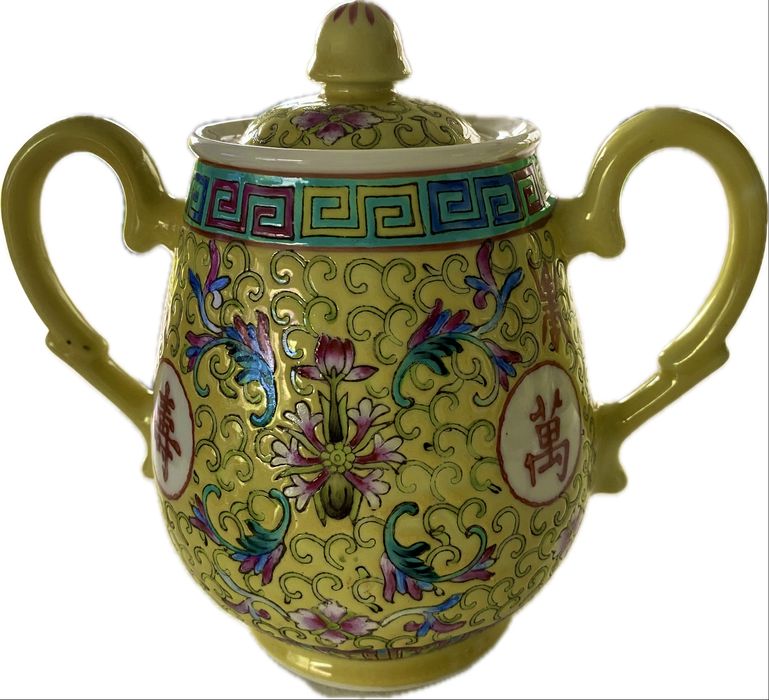 Chińska porcelana Mun Shou zestaw dla 4 osób