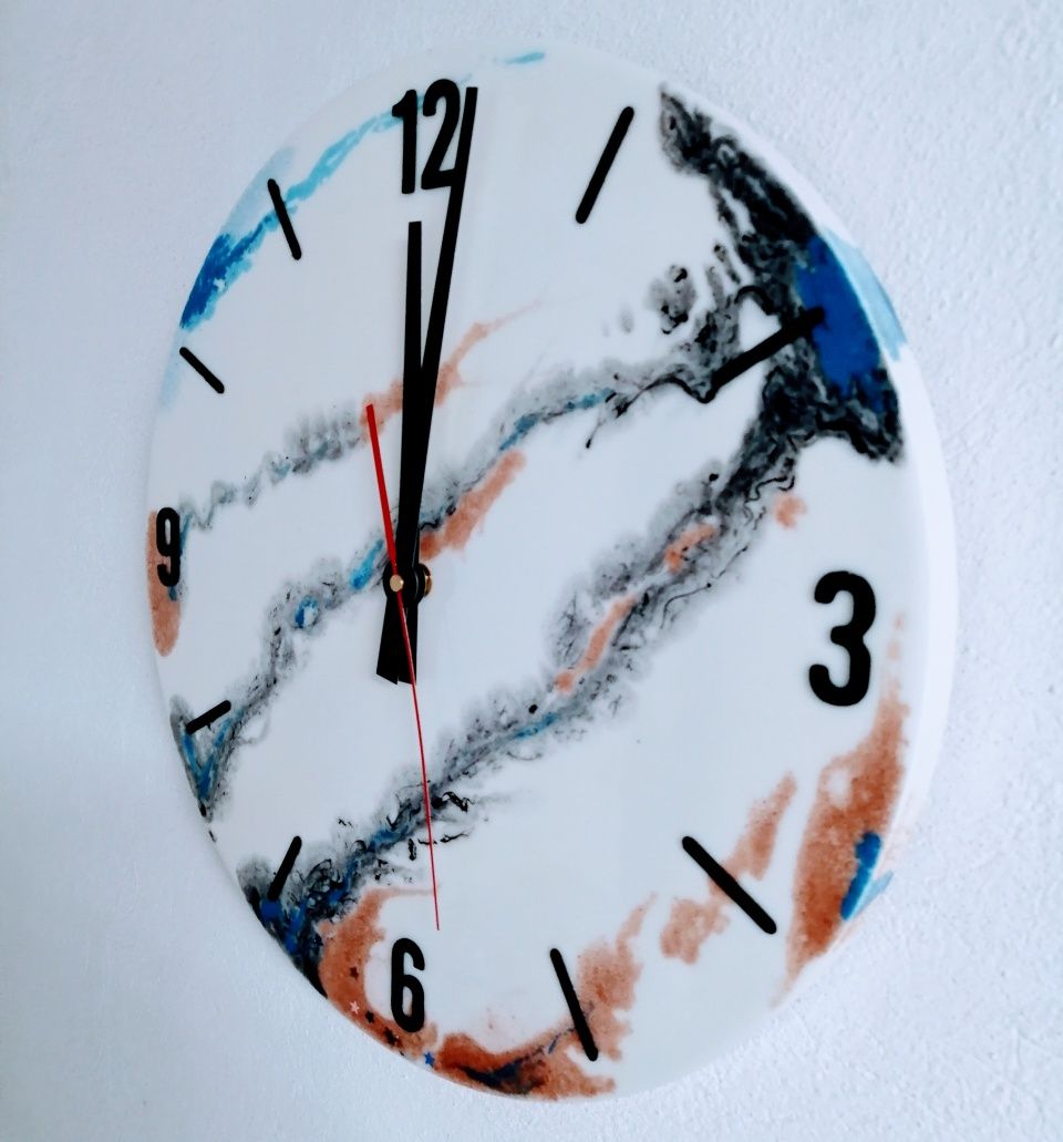 Zegar ścienny epoksydowy Geode 40cm