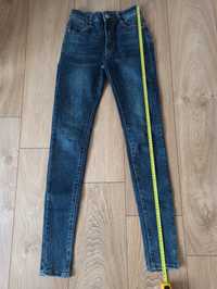 Spodnie damskie jeansy xs długie jak l34
