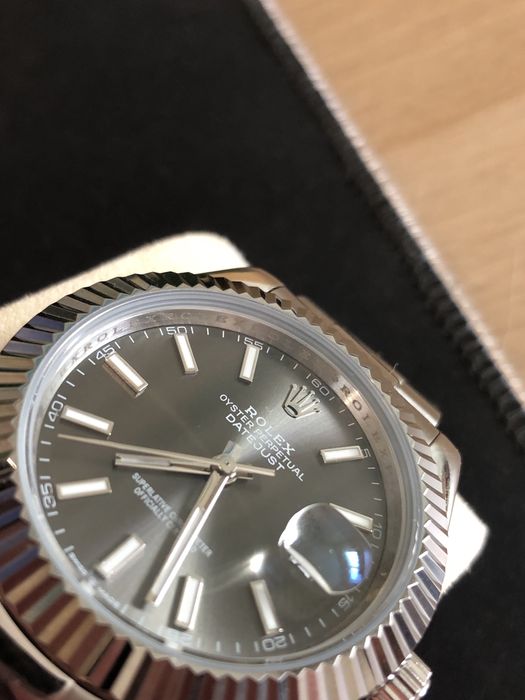 Rolex Datejust Mostrador Preto/Cinza