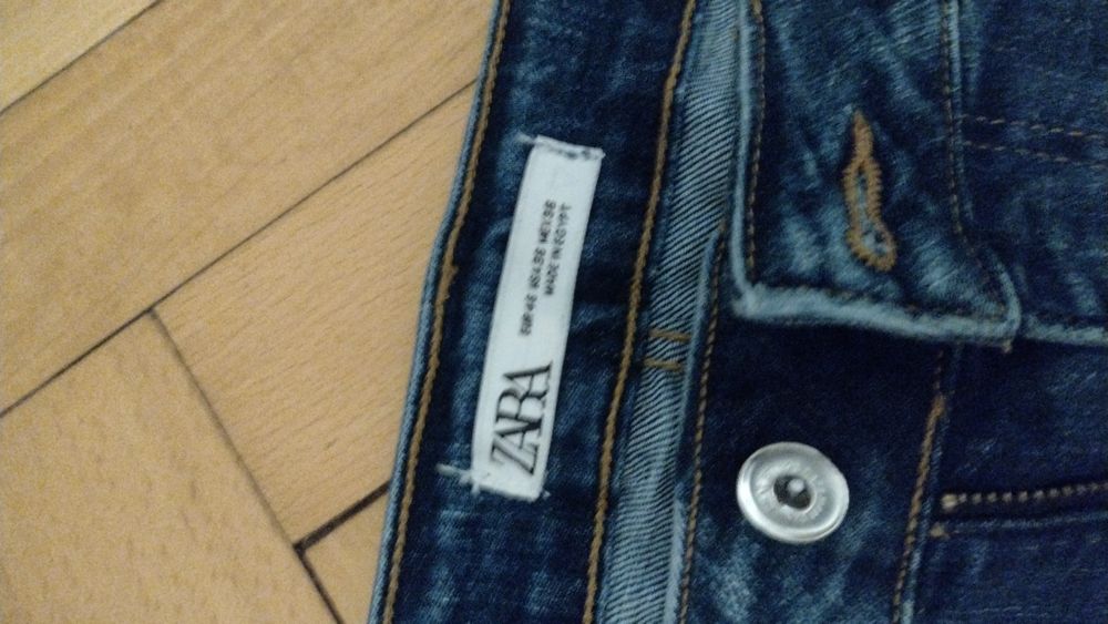 Nowe Spodnie męskie jeansowe Zara granatowe rozmiar 46 L