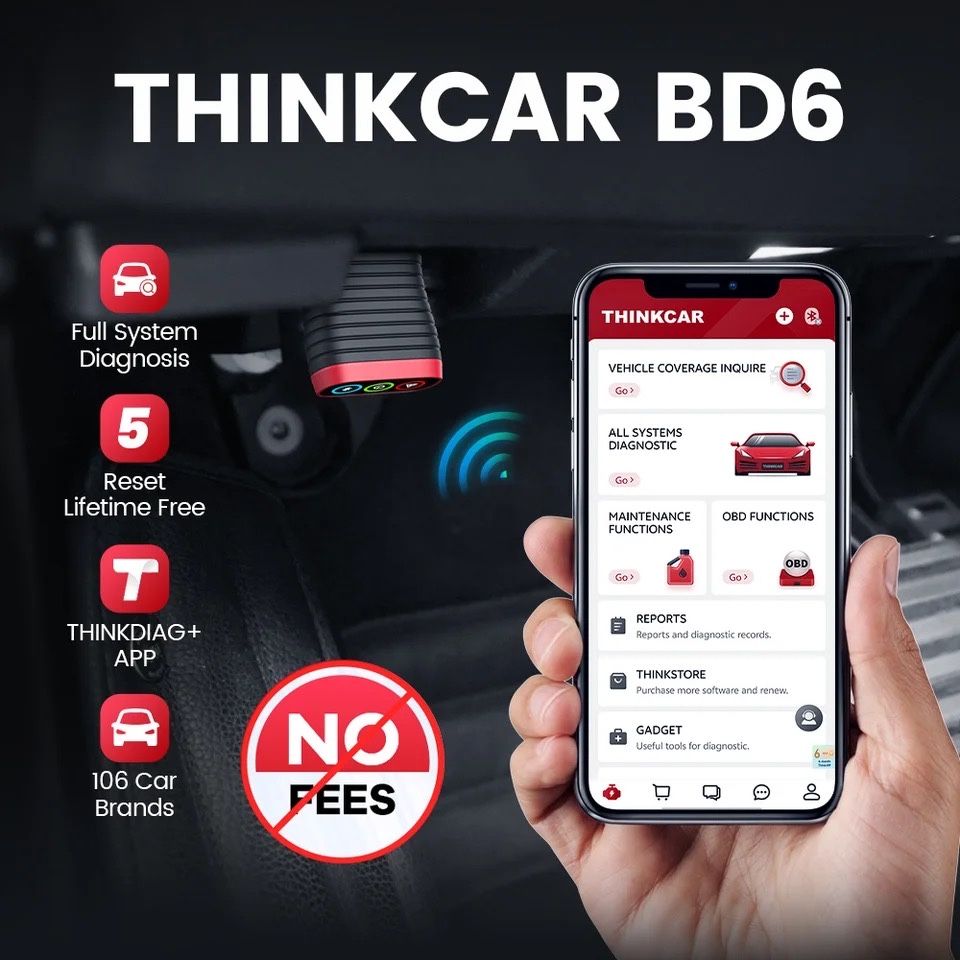 Діагностичний автосканер THINKCAR BD6 5сервісних функцій пожиттєво!