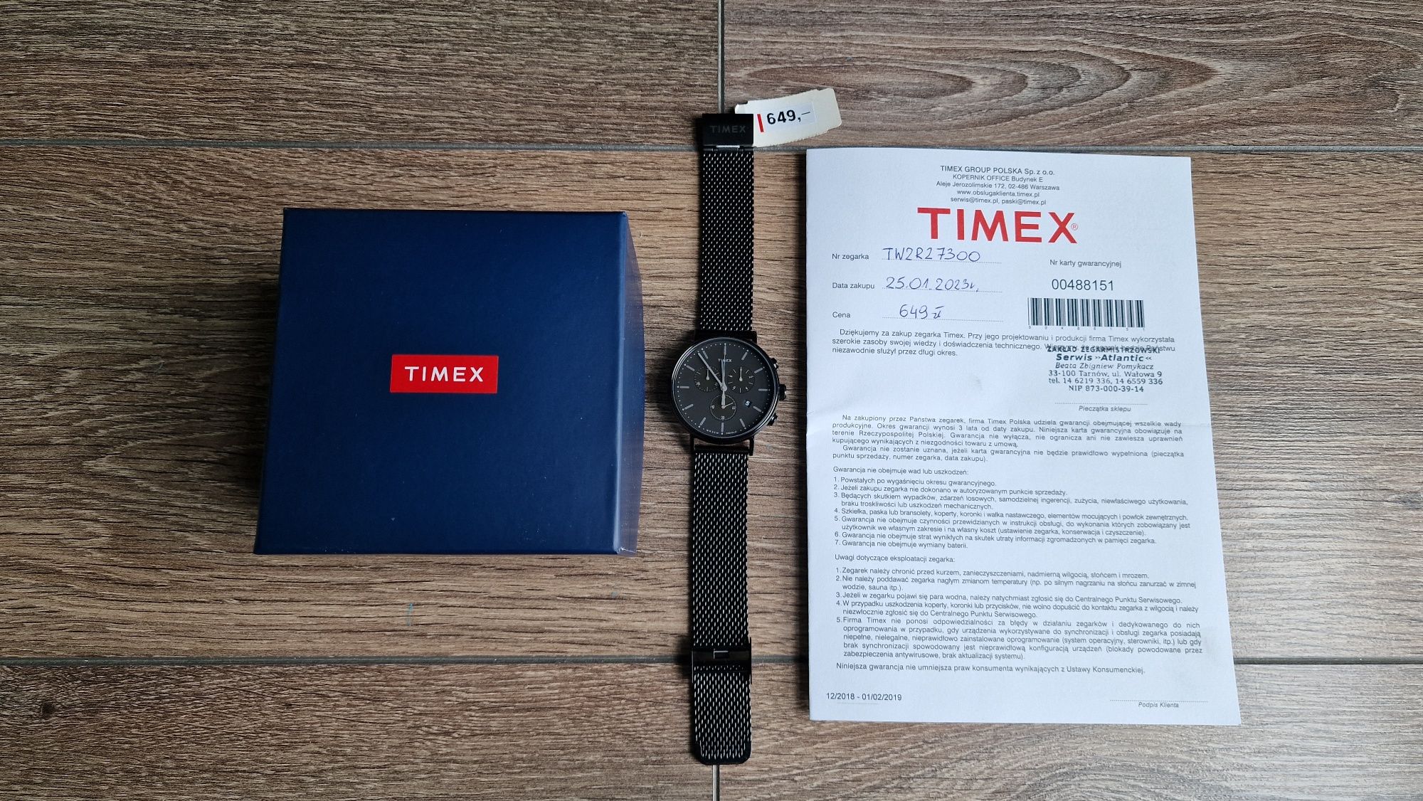 NOWY zegarek męski Timex TW2R27300 gwarancja