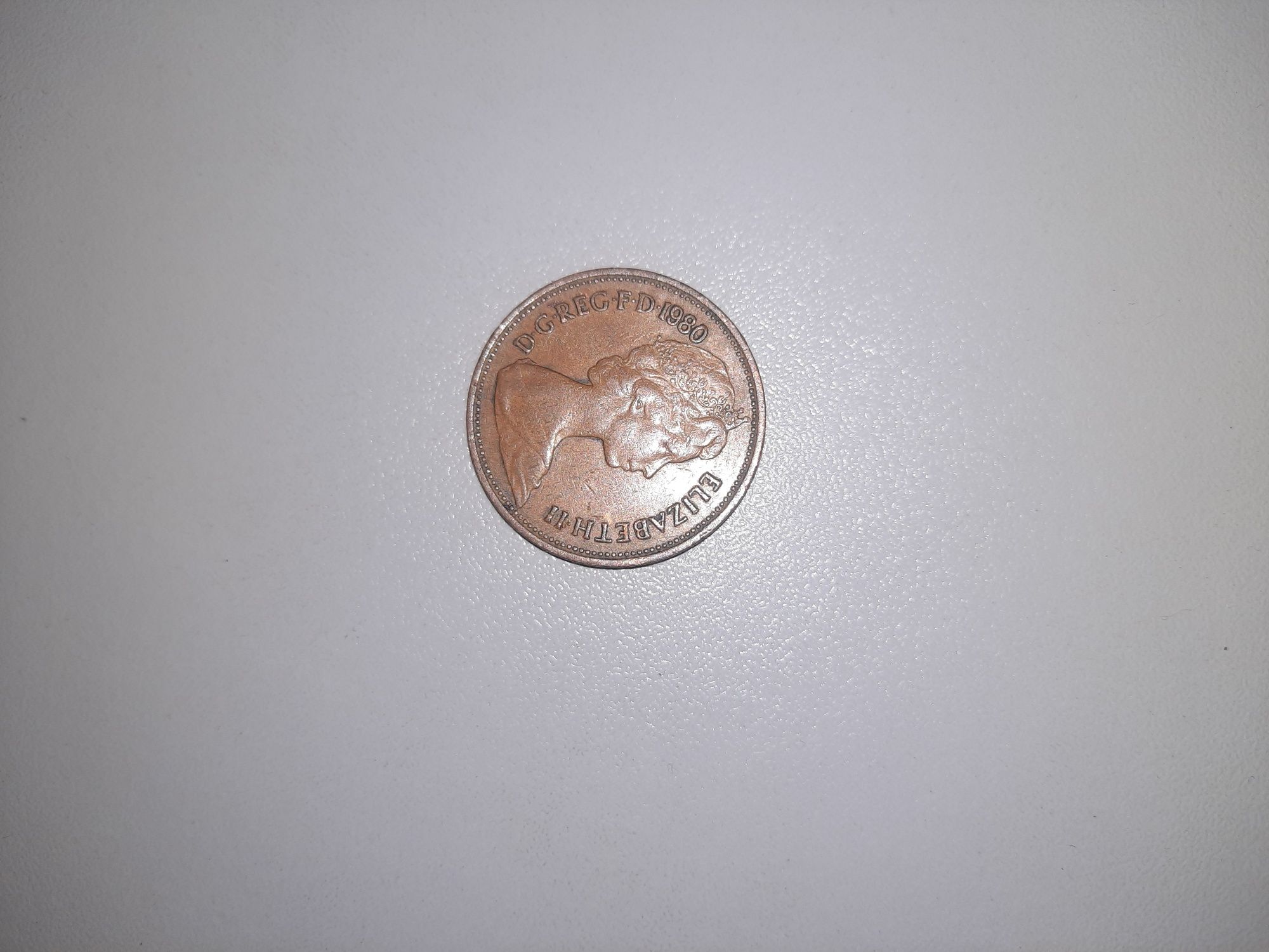Монета  New pence 1980