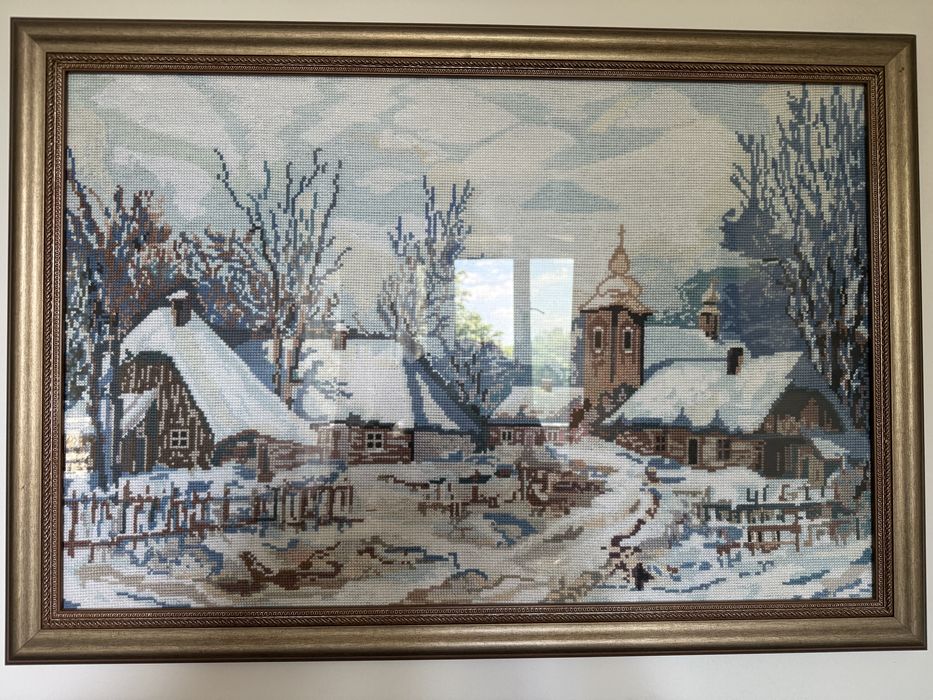 Obraz haftowany ZIMA