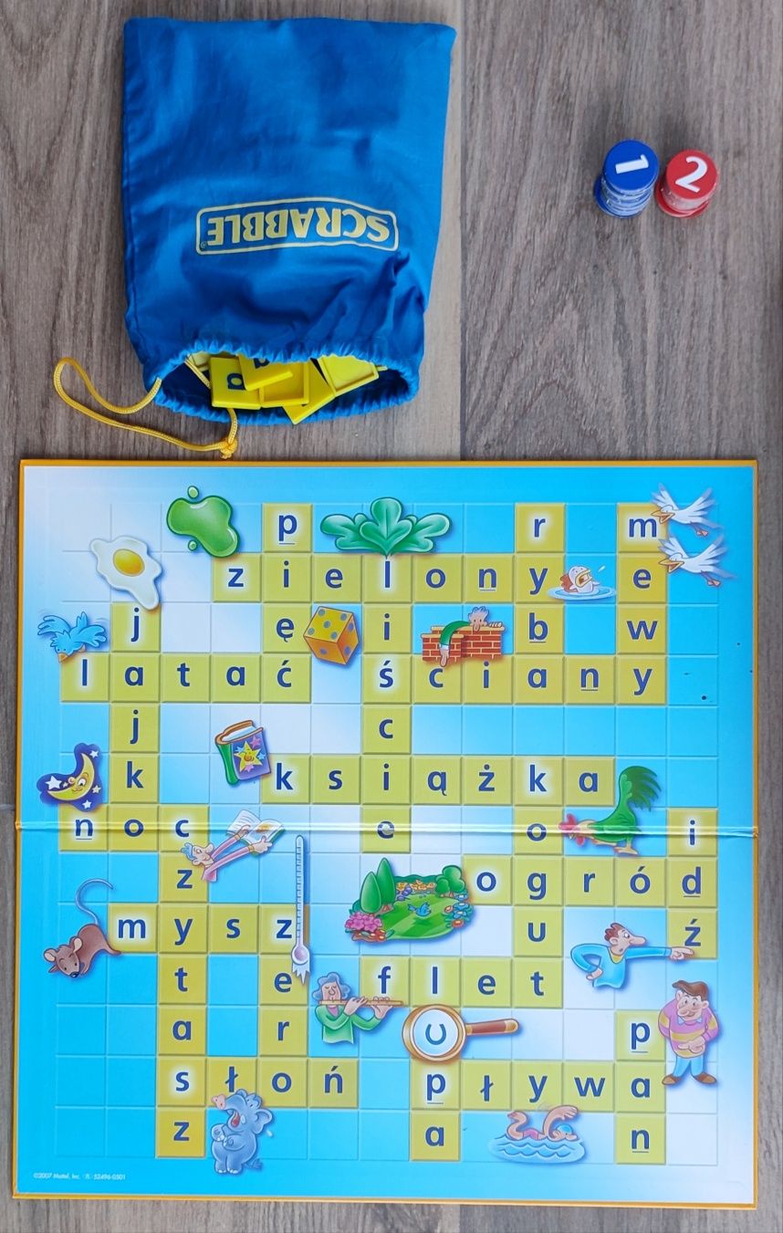 Scrabble junior Mattel 52496 gra dziecięca 2w1