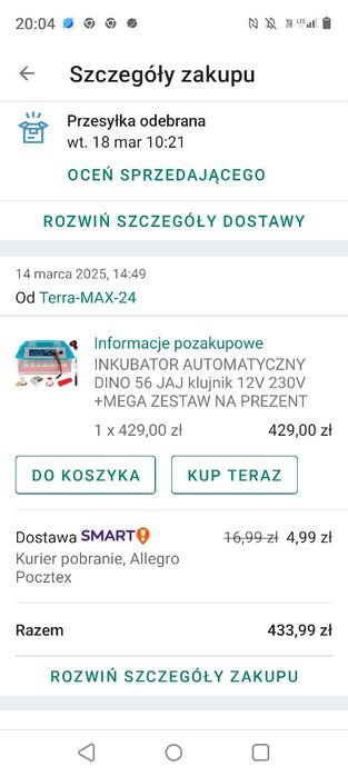 Inkubator na jajka i osłonka bez żarówki