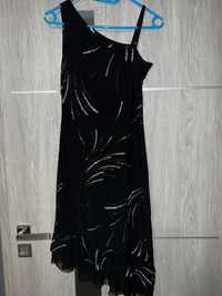 Sukienka czarna z brokatem 36