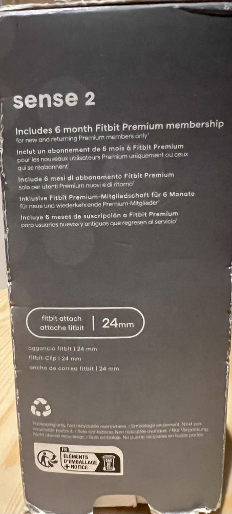 Fitbit Sense 2 Shadow Grey Graphite Nowy Uszkodzone Opakowanie