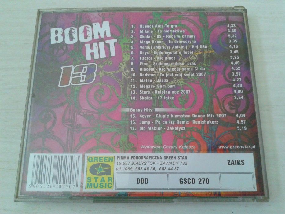 Boom Hit 13    CD