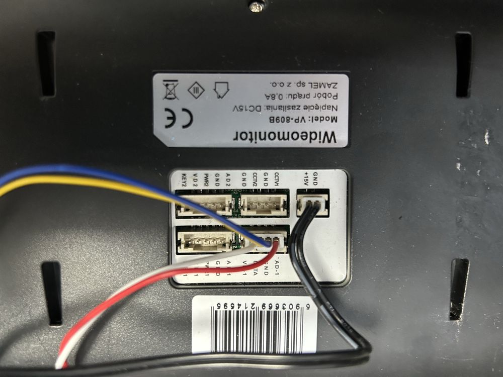 Wideomonitor 7 cali LCD Zamel VP-809B czarny