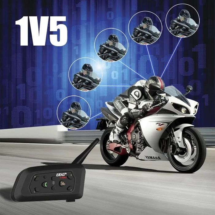 Мотогарнитура Ejeas v6 Pro Интерком 1200м Гарнитура для шлема