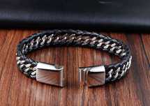 Pulseira Grande com partes metálicas