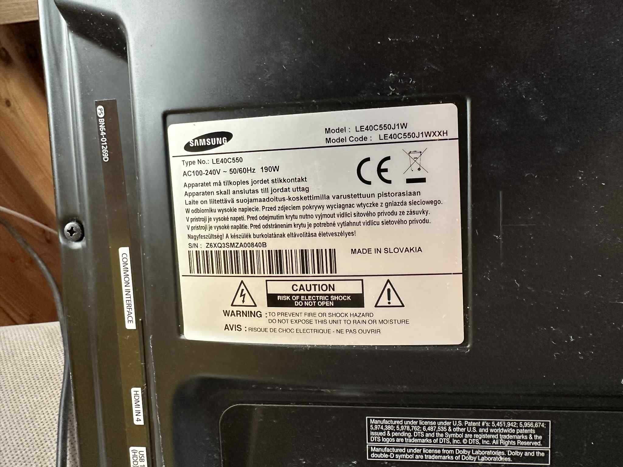 Telewizor Samsung LE40C550J1W
