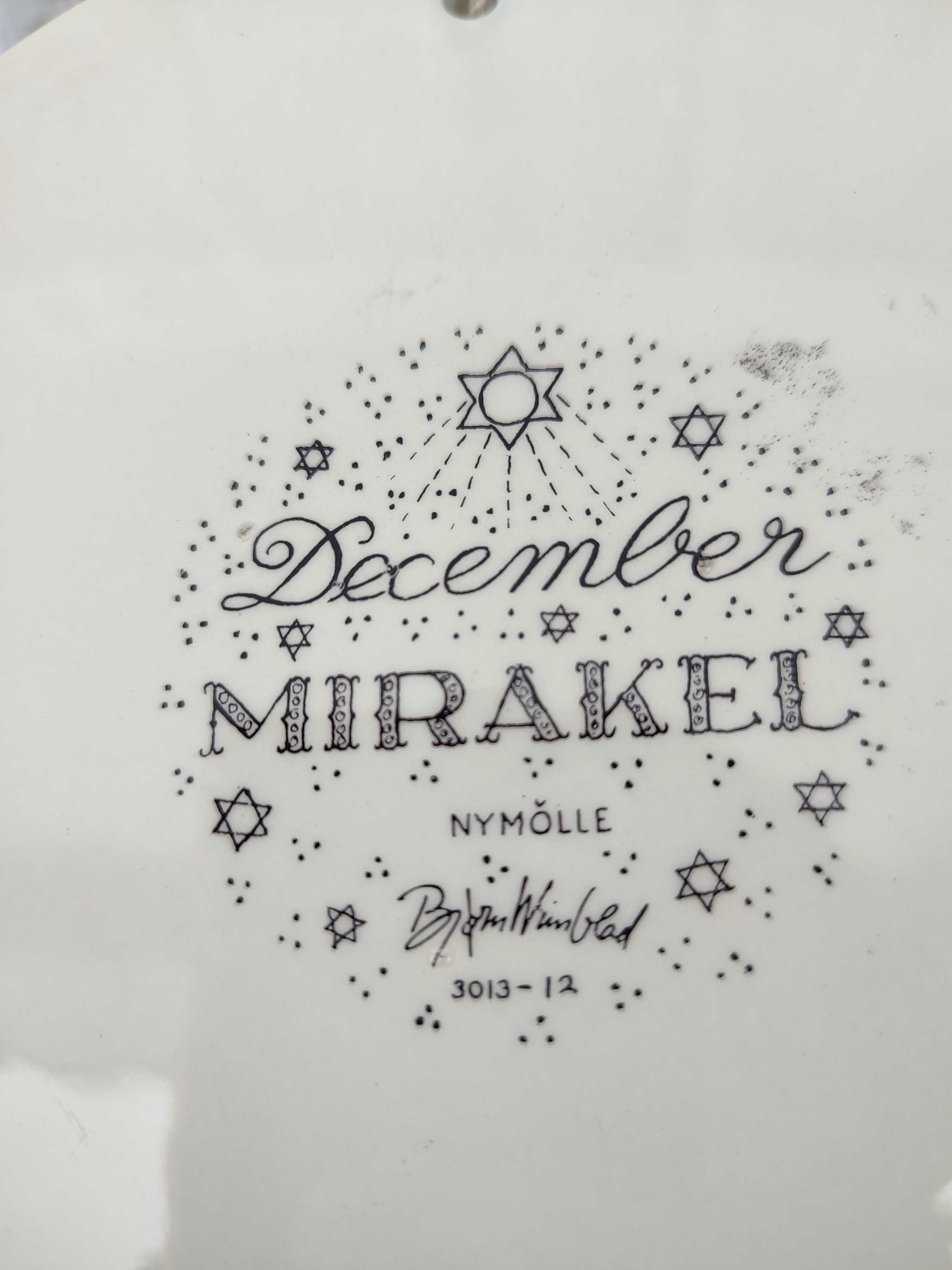 Dekoracyjny talerz -Grudzień - Mirakel - Denmark- Vintage -design