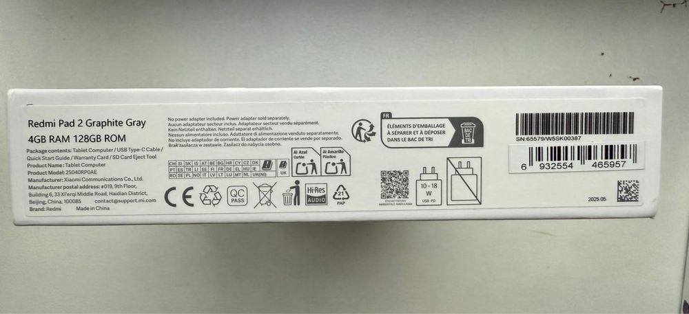 Планшет Xiaomi Redmi Pad 2 4/128GB Wi-Fi Graphite Gray