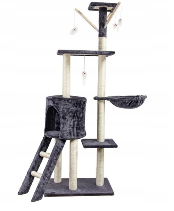 Когтеточка Pet Hobby висока, 140 см, сіра