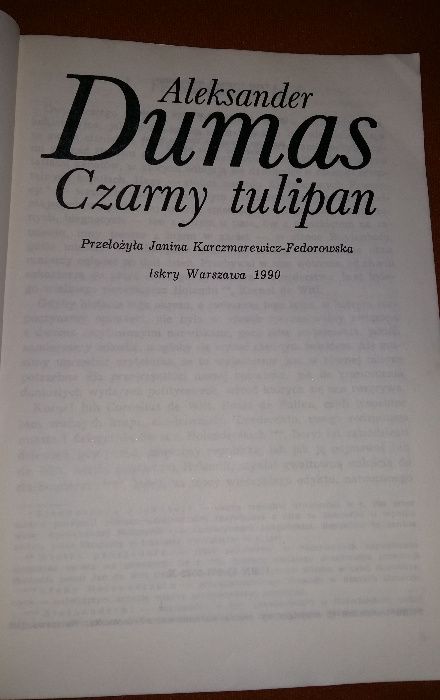 Czarny tulipan-Aleksander Dumas.