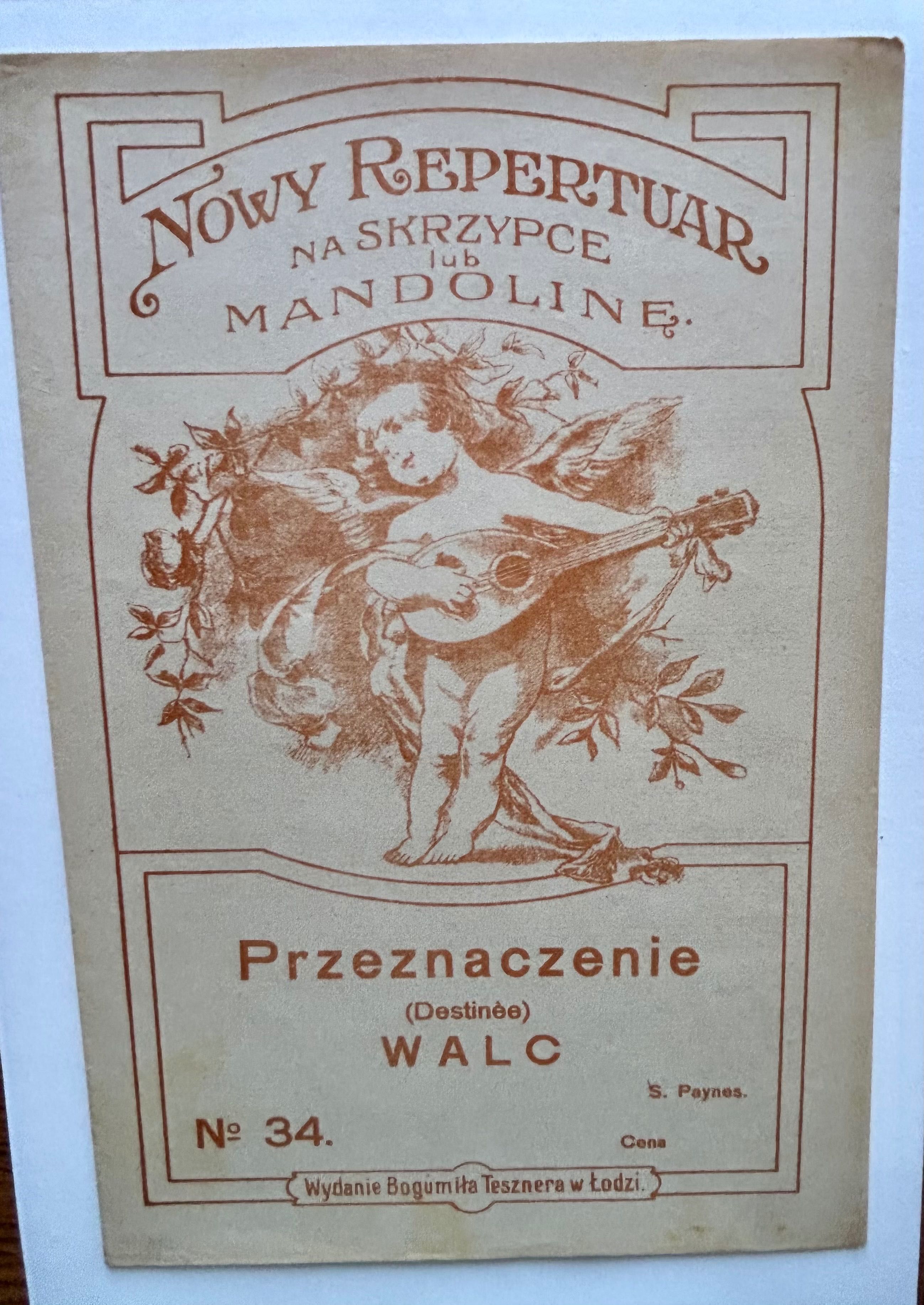 Nuty Repertuar na skrzypce lub mandolinę nr 34 walc „Przeznaczenie”