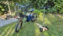 Rower dziecięcy bmx + hulajnoga