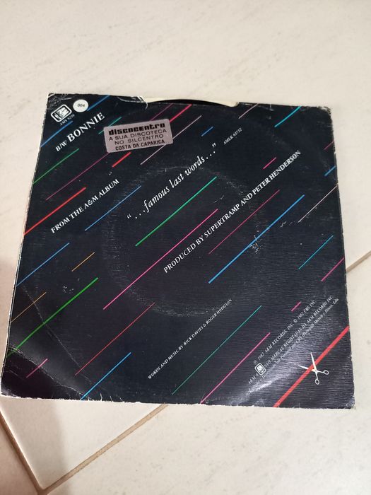 Disco single de vinil Supertramp