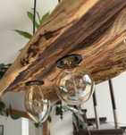 Lampa sufitowa wiszaca żyrandol rustykalna handmade rekodzielo