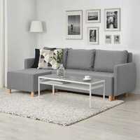 BENNEBOL sofa rozkładana z leżanką, szary