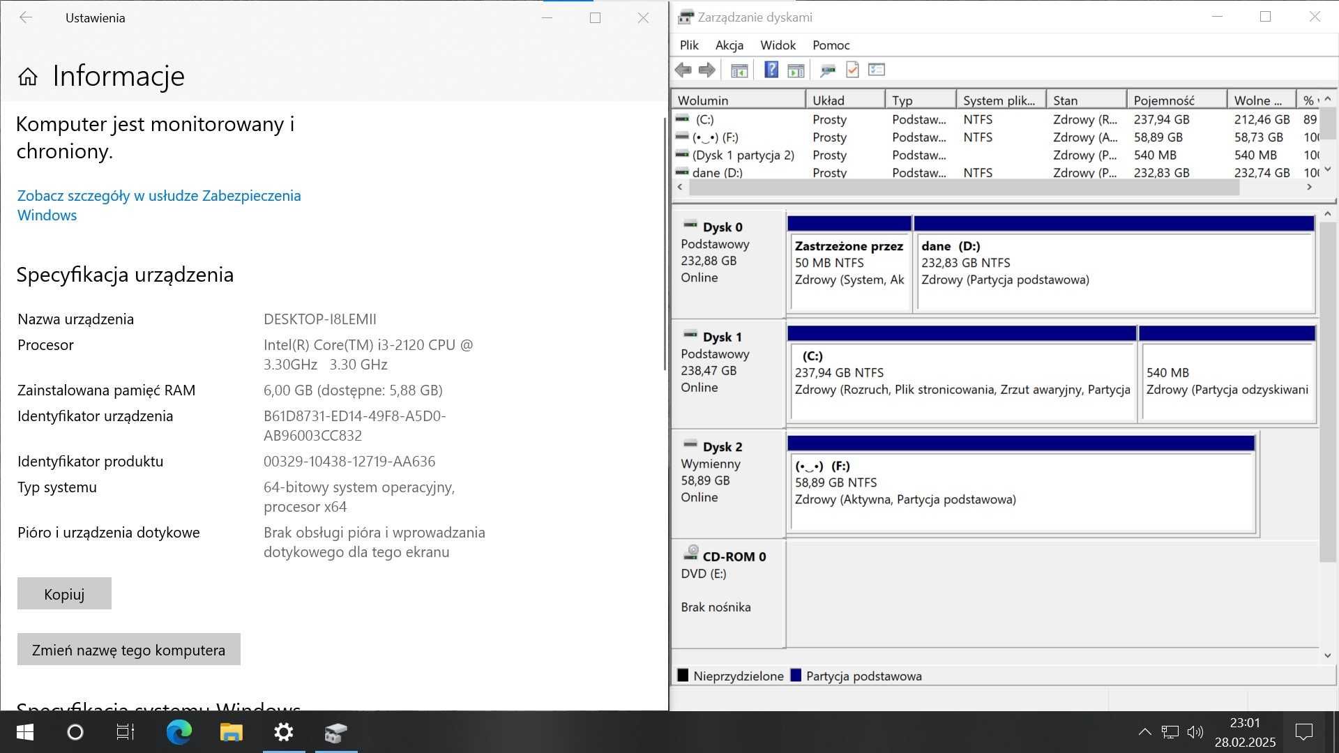 komputer stacjonarny DELL Optiplex 790 i3 3,3GHz 6GB 256 SSD + 250HDD