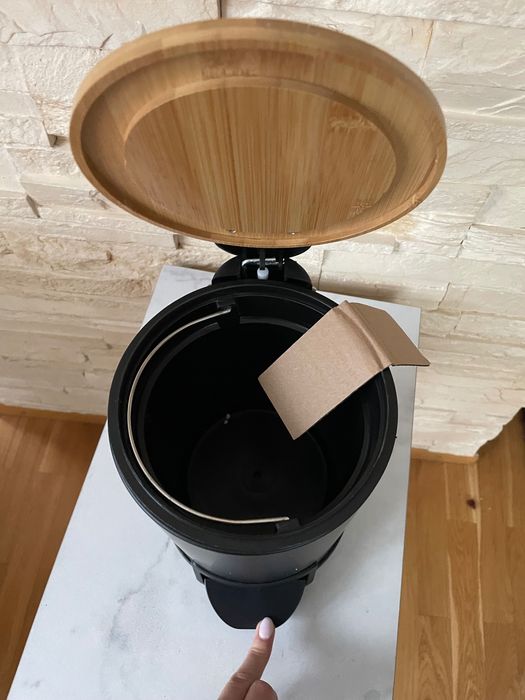 Kosz na śmieci Relaxdays Kosz na śmieci łazienkowy 3 l czarny