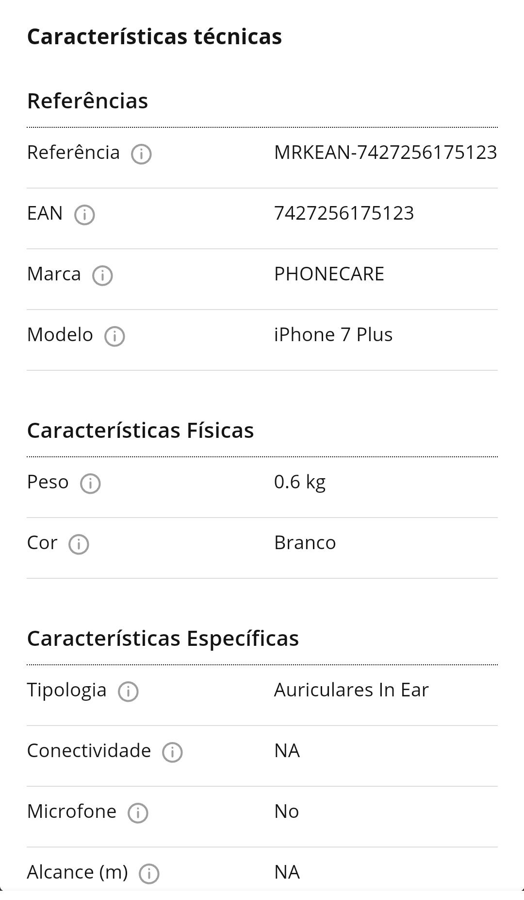 Auriculares iPhone 7 NOVO