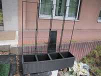 Amazon Prostokątna donica z wikliny pergola cztery donice 127 cm